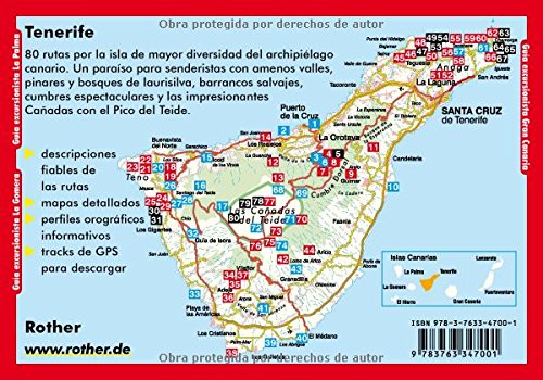 Tenerife, 80 excursiones en castellano. 4º edicion 2016. Rother.