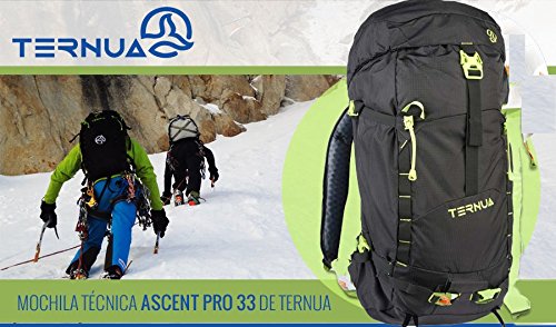 Ternua Mochila técnica de montaña Ascent Pro 33, Carga Superior.(-20%) Deportiva Grande (Negro)