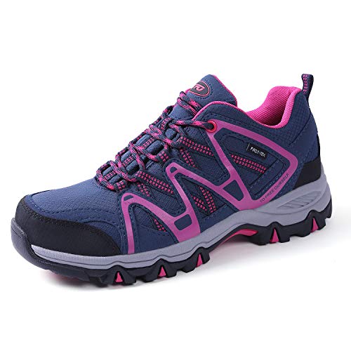 TFO Zapatos de Senderismo Impermeables para Mujer, Ligeros y Transpirables para Correr, Botas de Trekking de Baja Altura, Purple, 39.5 EU