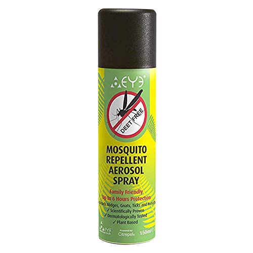 Theye Potente aerosol natural repelente de mosquitos, DEET libre de alcohol hasta 6 horas de protección 150 ml