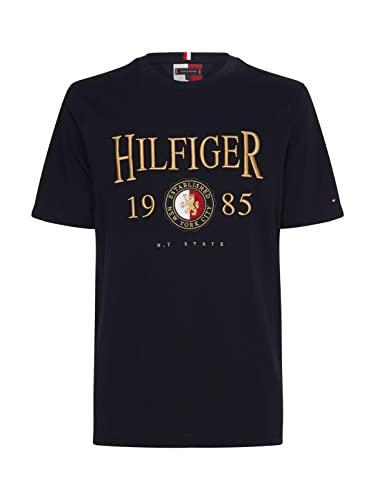 Tommy Hilfiger Tommy Hilfiger - Camiseta de hombre Hilfiger Icon Crest MW0MW22130BDS, Desert Sky, L