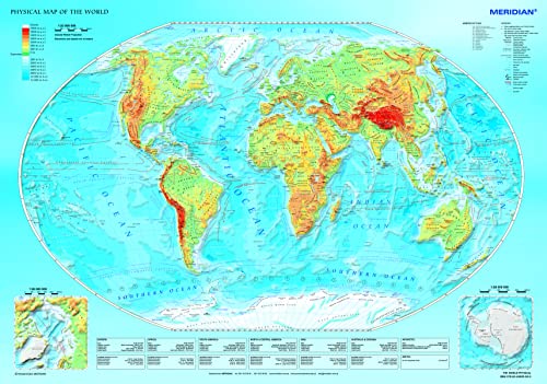 Trefl, Puzzle, Mapa físico del Mundo, de 1000 Piezas, Mapa, Mundo, Continente, Océano, Educación, Rompecabezas DIY, Pasatiempo Creativo, Regalo, Diversión