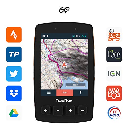 TwoNav - GPS Trail 2 - Senderismo Trekking / 4 Botones Frontales/Pantalla 3.7" / Autonomía 20 h/Memoria 32 GB/Tarjeta SIM/Mapa topográfico Incluido