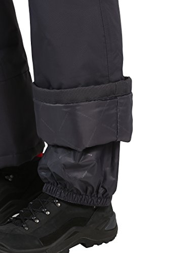 Ultrasport Professional Pantalones funcionales de esquí y snowboard Amud para hombre, con Ultraflow 5000 y sistema de rescate RECCO, Gris Oscuro/ Neon Amarillo, XL