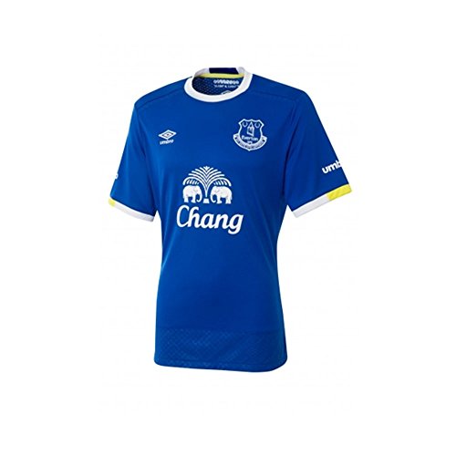 UMBRO Home S/S Camiseta de fútbol Oficial, Hombre, Azul (Everton), S