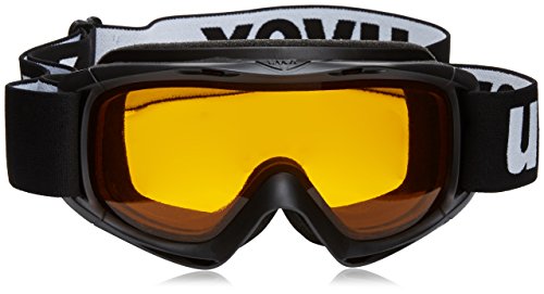 Uvex Slider LGL Gafas de esquí, Juventud Unisex, Black/lasergold Lite-Clear, One Size
