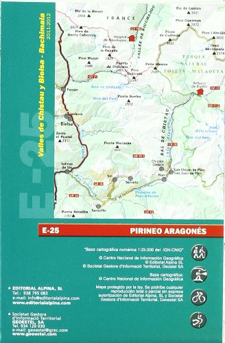 Valles de Chistau y Bielsa. Bachimala, mapa excursionista. Escala 1:25.000. Español, Français, English. Alpina Editorial. (Mapa Y Guia Excursionista) - 9788480904018