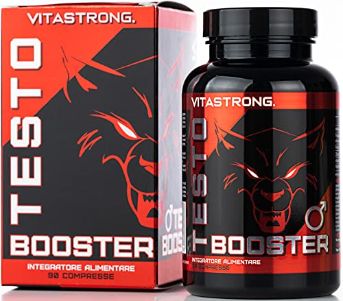 Vitastrong Testosterona Booster | Aumento extremo de niveles de testosterona | 100% natural y seguro | Fabricado en Italia | Para aumento de masa magra