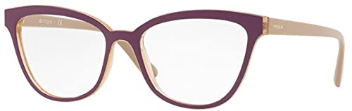 Vogue 0Vo5202 Monturas de Gafas, Top Dk Violet/Yellow Glitter, 54 para Mujer