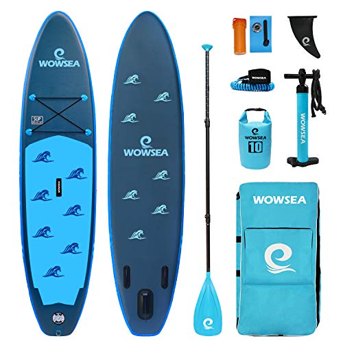 WOWSEA Bionics B2 Tabla de paddle surf hinchable AN25 para principiantes, 320 cm, 15 cm de grosor, hasta 150 kg