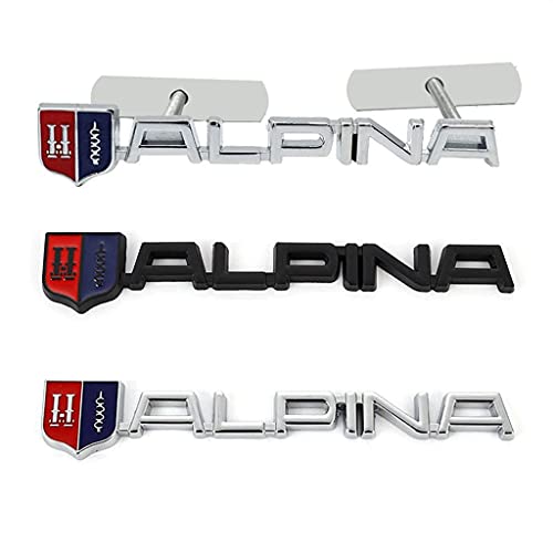 WWFAN 3D Metal Car Sticker Emblem Refit Front Happ Hood Grille Secal de la Insignia for BMW Alpina M 3 5 6 X1 X3 X5 X6 Z E46 E39 E60 E90 E60 (Color Name : Black Sticker)