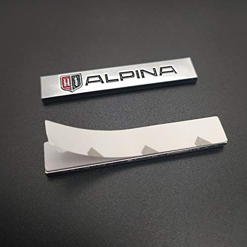 WXQYR 2 Piezas 3D Metal Alpina Emblema Tronco Pegatinas traseras Insignia Car-Styling para Alpina Logo E46 E39 E90 E60 E36 F30 X1 X3 X5 E53 F10 E34