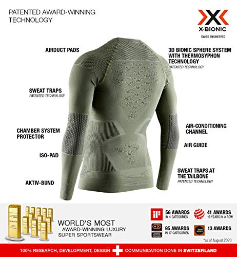 X-Bionic Hunt Energizer 4.0 Long Sleeve Shirt, Hombre, Olive Green/Anthracite, M