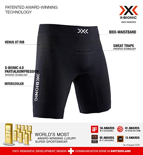 X-Bionic Regulator Run Speed Pantalón Corto, Hombre, Negro, M