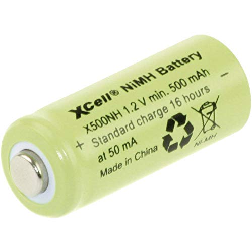 XCell - Batería recargable (Ni-Mh, 500 mAh, 1,2 V, HR1, 50nH, N, LR1, Ni-Cd, litio, plomo)
