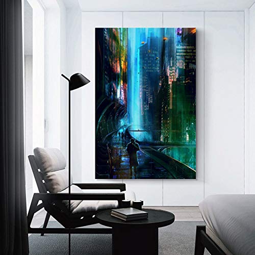 xiaoqiang Blade Runner Poster Pintura Decorativa Lienzo Arte de la Pared de la Sala de estar Cartel Pintura Dormitorio 40 x 60 cm