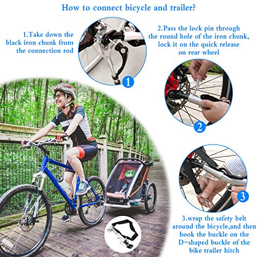 Yangfei 1Pcs Bicicletas Enganche para Remolque Bicicleta Gancho de Remolque de Bicicleta, Acoplador de Remolque de Bicicleta para Enganche Conector para Remolque de Bicicleta para Ciclismo