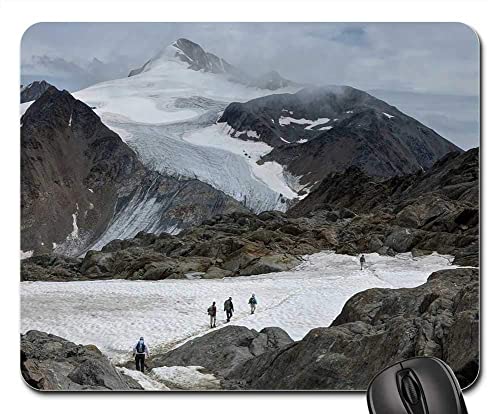 YEBF Alfombrilla de ratón - Montañas Glaciares Snow Hike Alpine Macizo 25x30cm