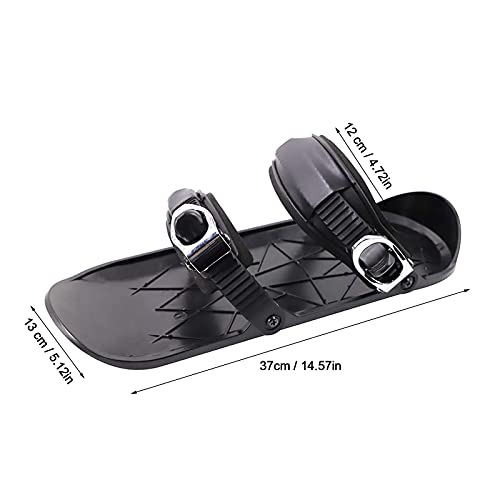 YiShuHua Mini Patines de esquí para Snow Skiboard Snowblades, Skier para Adultos Esquí Ajustable Ski Ski Boots de esquí, para una Variedad de Botas de esquí Pequeños esquíses Espesar (Color : Black)