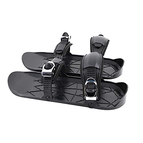 YiShuHua Mini Patines de esquí para Snow Skiboard Snowblades, Skier para Adultos Esquí Ajustable Ski Ski Boots de esquí, para una Variedad de Botas de esquí Pequeños esquíses Espesar (Color : Black)