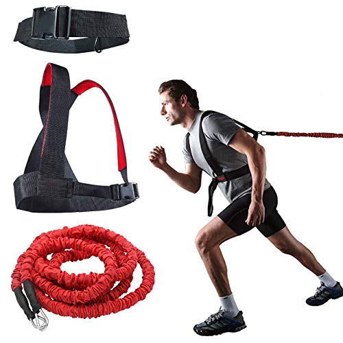 YNXing Carga Juego de Entrenamiento de Fuerza explosiva Entrenamiento de Fuerza Resistencia Cuerda Mejorar Fuerza Velocidad y Muscular … (3m Kit)