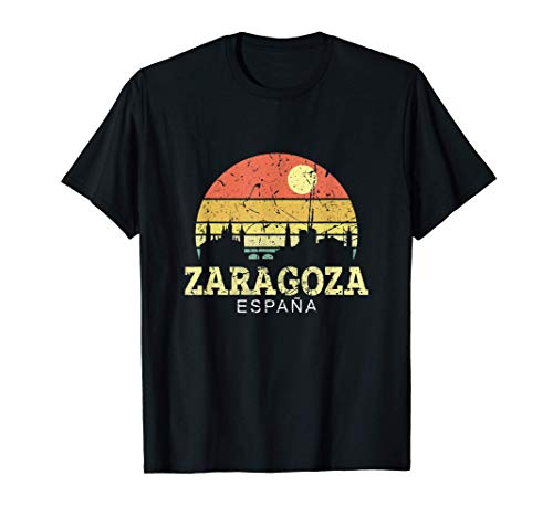Zaragoza Vintage Camisa De Horizonte Ciudad De Zaragoza Camiseta