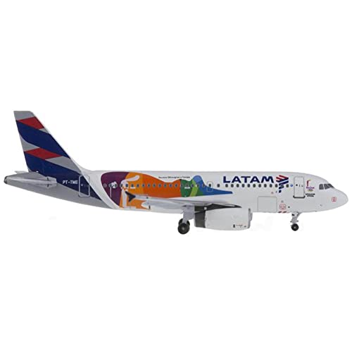 ZCYXQR Avión de pasajeros Airbus A319 de Escala 1/400, Modelo de aleación de los Juegos Olímpicos de Río LATAM, Juguetes para Adultos y Regalo, 8,5 cm x 9 cm