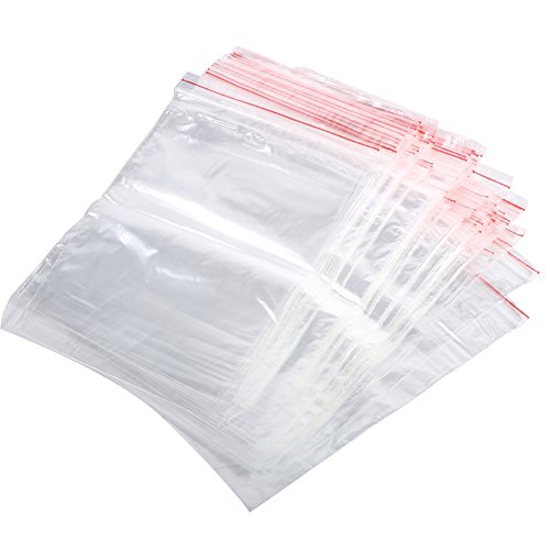 100PCS bolsas de cierre de cremallera Bolsas de plástico para alimentos Bolsas con cierre a presión bolsas Zip (13 * 19CM)