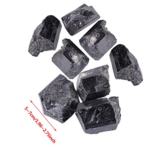 1Pcs Turmalina Natural,Turmalina Original,Cristal de Cuarzo Natural,Piedra Turmalina Negra,Material de Joya, sobre 100g（5-7cm）