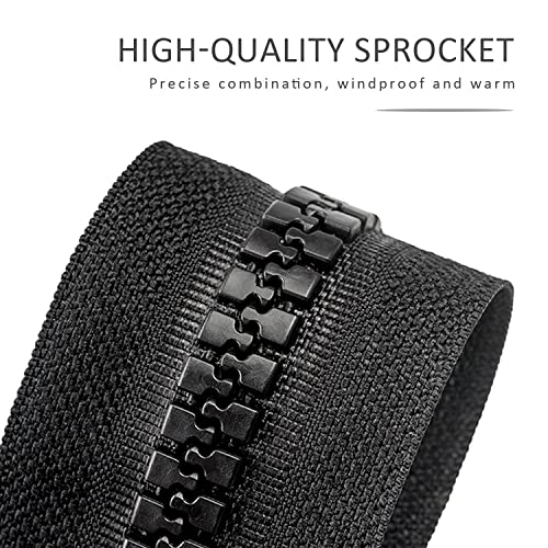 2 cremalleras negras de 27 '' 70 cm - Sujetadores de cremallera de extremo cerrado de nailon resistente. Ideal para costura, confección, faldas, bolsos, cojines, manualidades y complementos.