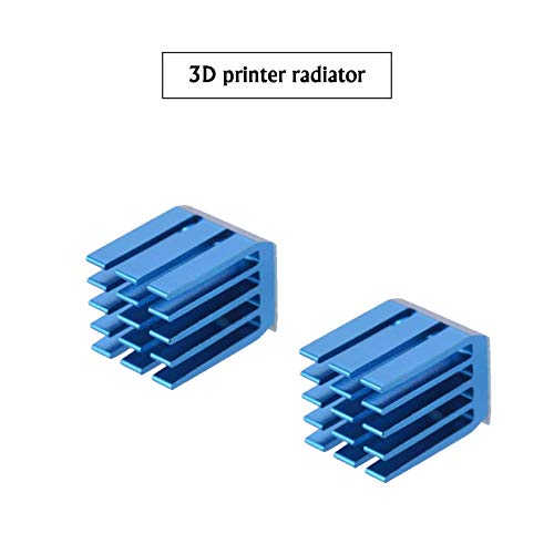 20 piezas de motor paso a paso disipador de calor, con adhesivo conductor 3D para impresora TMC2130 TMC2100 A4988 DRV8825 TMC2208 (azul 9 x 9 x 12 mm)
