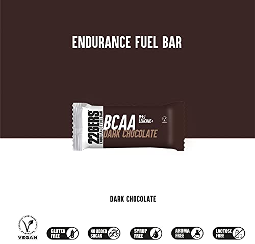 226ERS EFB | Endurance & Energy Bars, Barritas Energéticas para Mayor Resistencia con BCAAs 8:1:1 y Multivitaminas, Snacks Saludables Sin Gluten, Chocolate Negro - 24 barras