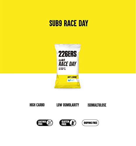 226ERS Sub9 Race Day Energy Drink | Bedida Energética en Polvo con BCAA, Sodio y L-Carnititna - 1 Sobre
