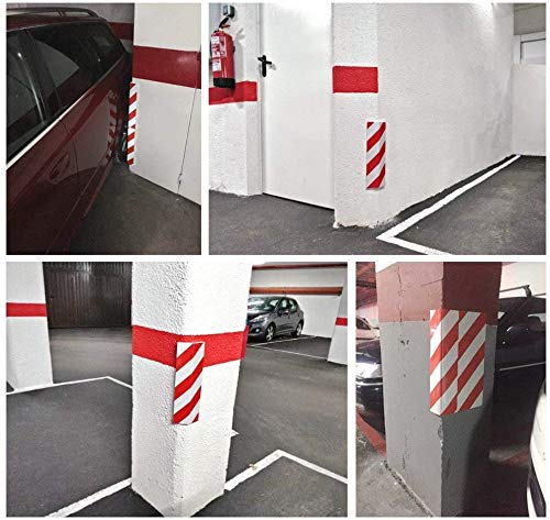 4 unidades Columnas Parking protector puerta garaje Esquina Parking Adhesivo Al Apagar Paragolpes Protector para La Puerta de Coche (40 * 15 * 2cm-4PC)