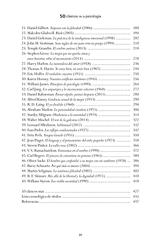 50 clásicos de la psicología - Nueva edición actualizada: Un Atajo Para Accede Facilmente a Las Ideas Mas Relevantes Sobre La Mente, La Personalidad Y La Naturaleza Humana