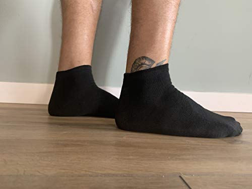 6 Pares Calcetines cortos Mujer hombre - calcetines tobillero unisex - calcetines hombre - calcetines mujer (40-46, Negro tobillero)