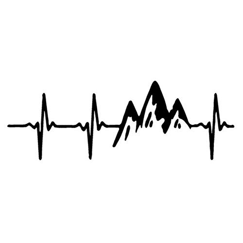 A-A Pegatina Coche De Montaña Escalada, Etiqueta De Vinilo Más Reflexivo Etiqueta De La Ventana, con Montaña Escalada Estilo EKG, para Ventana/Pared/Motocicleta