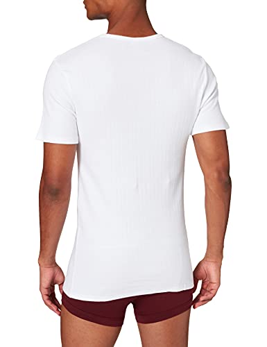 ABANDERADO - Camiseta Térmica De Manga Corta Y Cuello Redondo para hombre, color blanco, talla 52/L