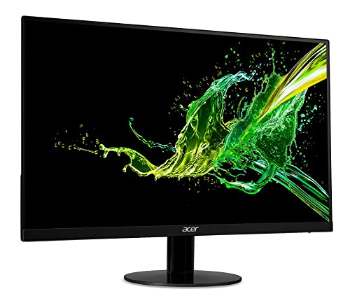 Acer SA240YAbi - Monitor de 23.8" Full HD 75 Hz (60cm, 1920x1080, Pantalla IPS LED, ZeroFrame, FreeSync, Tiempo de Respuesta 4ms, 250 nits, VGA, HDMI, EcoDisplay) - Color Negro