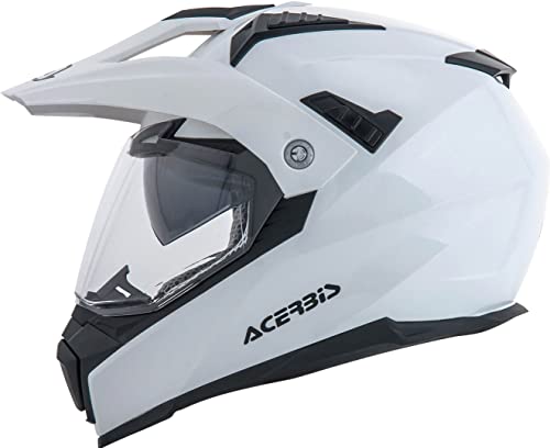 ACERBIS Casco fs-606, tipo flip, de color blanco, talla S (casco integral)