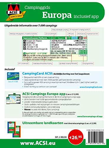 ACSI Campinggids Europa + app 2022 (set): set 2 delen