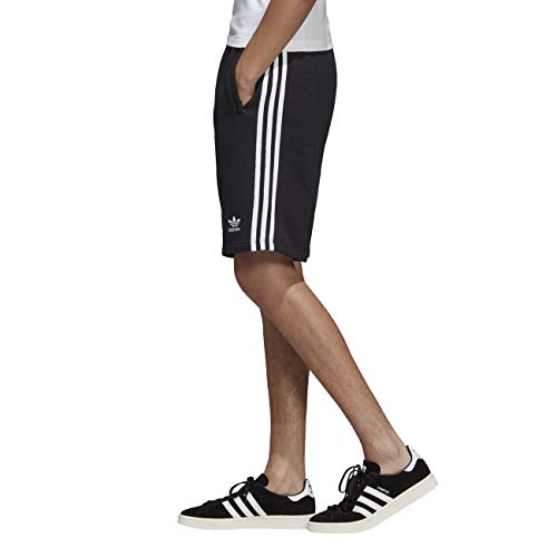 adidas 3-Stripe Short Sport Shorts, Hombre, Black, XL