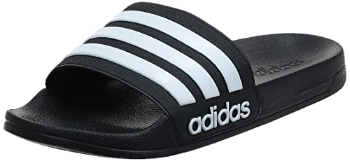 adidas Adilette Shower Stripes, Chanclas Hombre, Core Black Footwear White 01, 42 EU