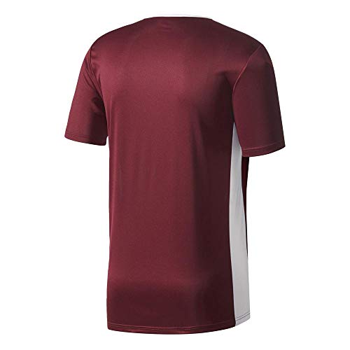 adidas Entrada 104 Camiseta de Fútbol para Hombre de Cuello Redondo en Contraste, Marrón (Maroon/White), XS