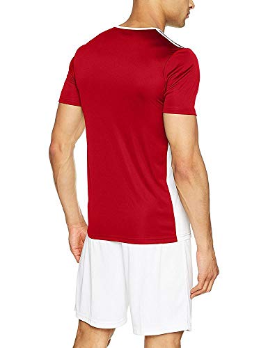adidas Entrada 51 Camiseta de Fútbol para Hombre de Cuello Redondo en Contraste, Rojo (Power Red/White), M