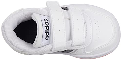 adidas Hoops 2.0 CMF, Basketball Shoe, Cloud White/Core Black/True Orange, 27 EU