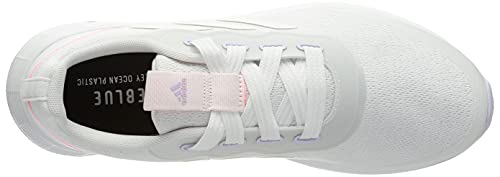 adidas QT Racer Sport, Road Running Shoe Mujer, Cloud White/Purple Tint/Solar Red, 38 2/3 EU