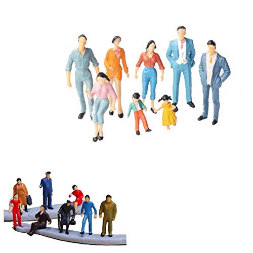 Aiyrchin 24pcs Pintado Modelo de Tren La Gente Figuras Escala HO (1 a 87)