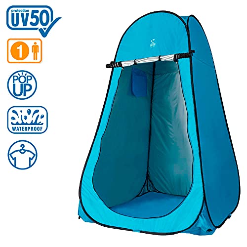 Aktive 62163 - Tienda campaña cambiador para camping con suelo 120x120x190 cm Azul