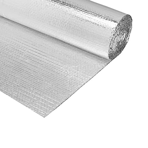 Alkreflex Rollo Aislante Termico | Aluminio y Burbujas Aislamiento de Lámina 0,6x10m | Aislante termico para paredes | Aislamiento de Loft | Aislamiento Tubos Calefaccion | Aislante Radiador